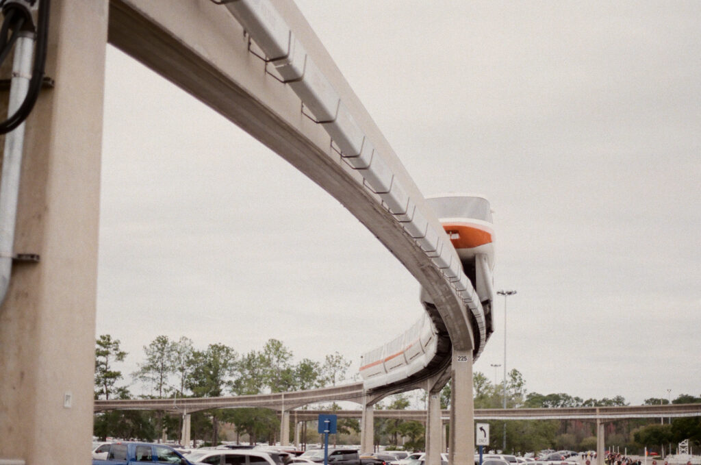 35 mm color film photo of Monorail at Epcot
